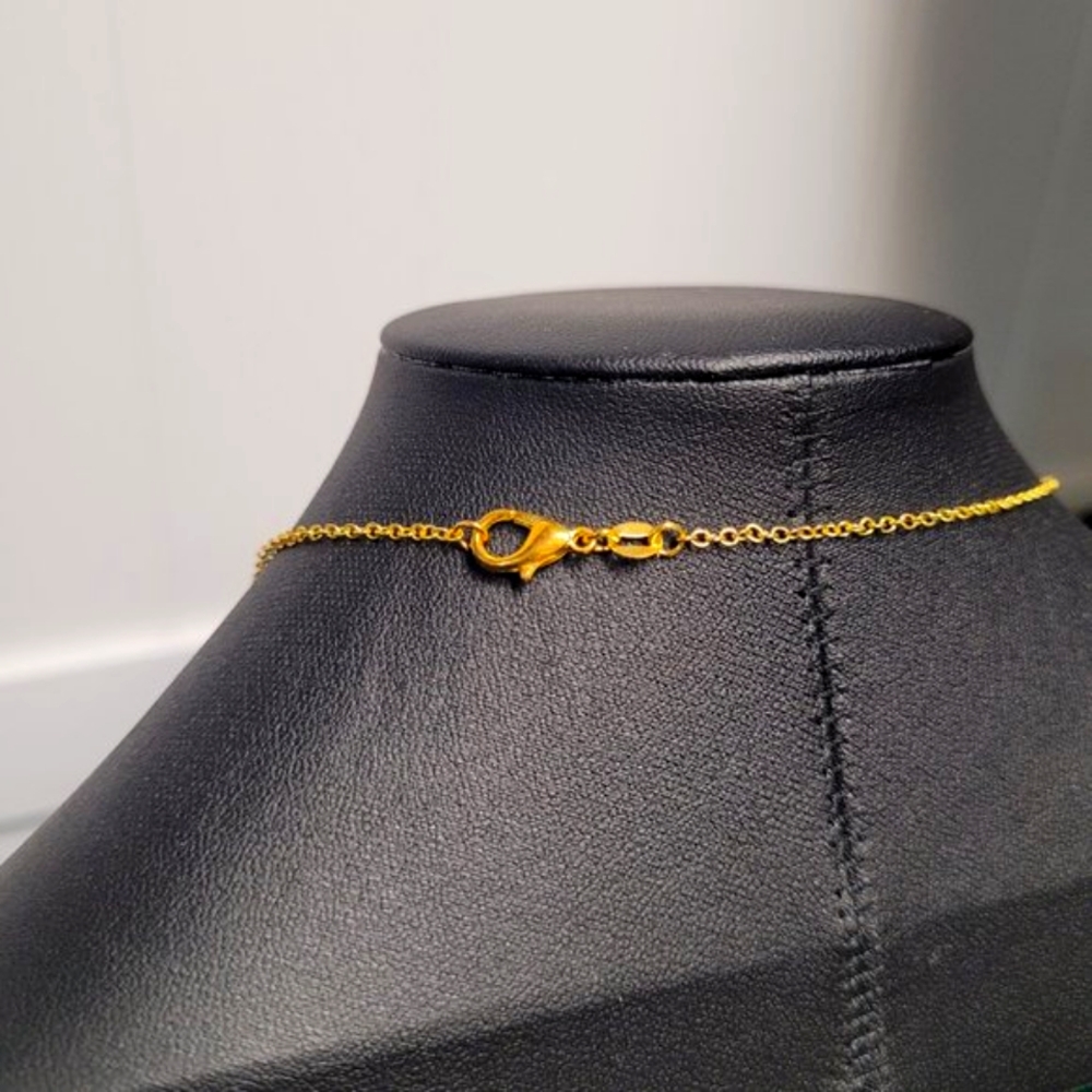 Vintage Gold Plated Believe Key Charm Necklace - Picture 10 of 10